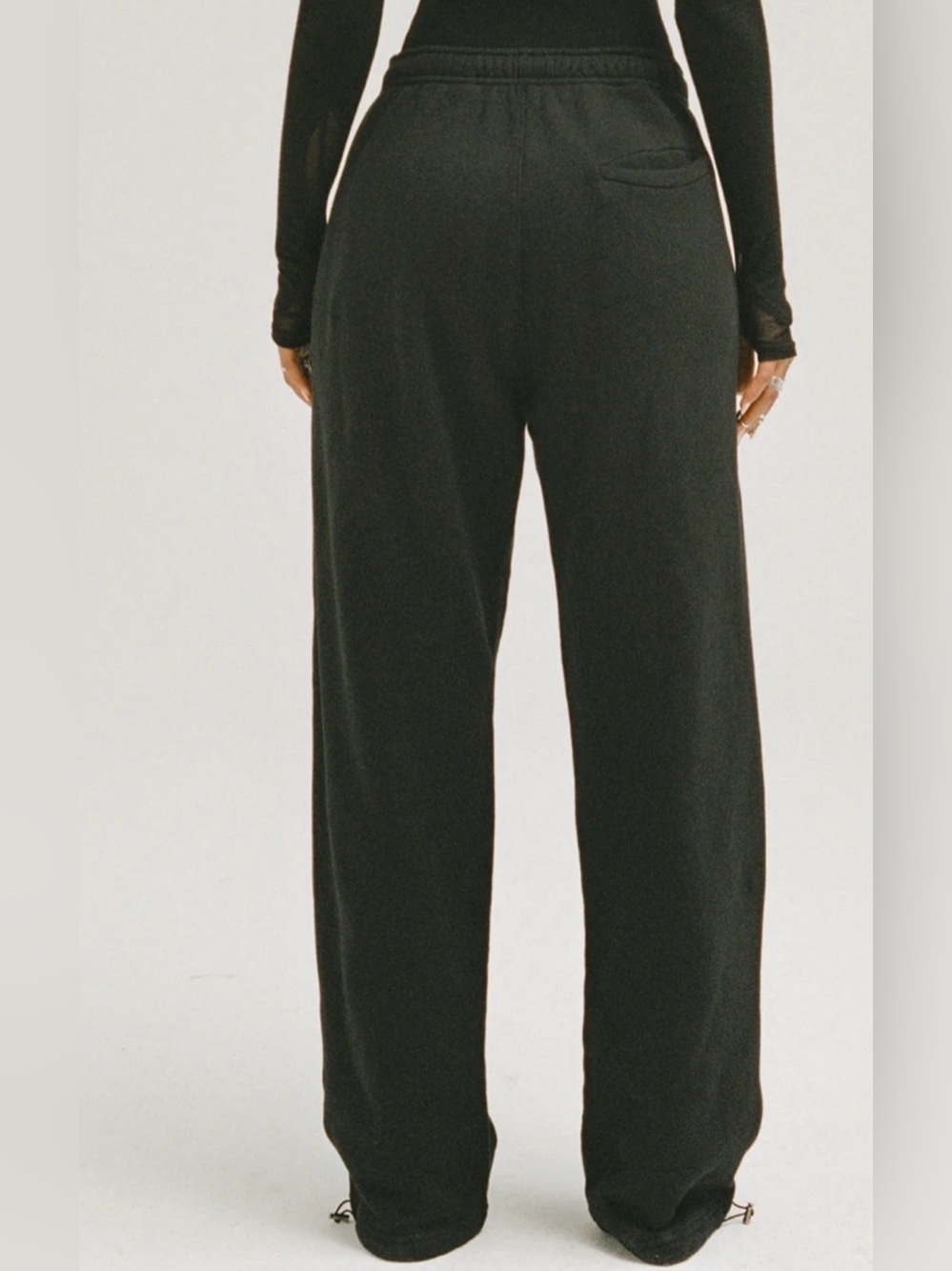 Joah Brown Oversie Straight Leg Jogger Pants in Black Size XS/Small